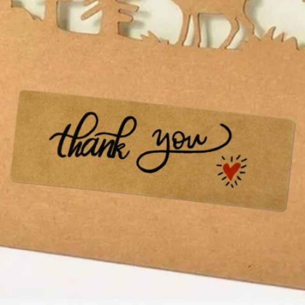 ❣️LAST 1❣️NWT Craft Style “Thank You” Stickers 120 Ct Roll - Picture 3 of 4